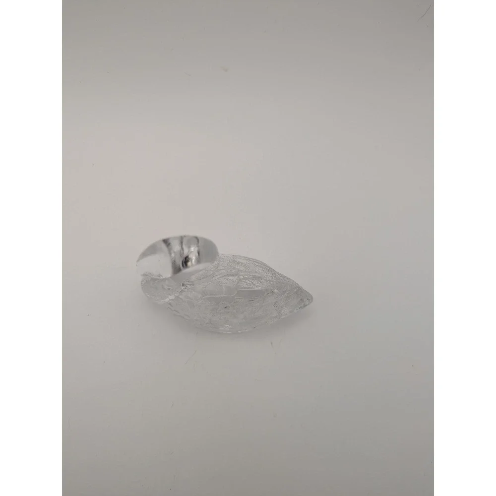 Clear Glass Swan Figurine Trinket Dish‎ Lid ONLY 3.5
